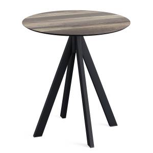 home24 Klapptisch Idomi rund A Tischplatte: Holzverbundplatte, melaminbeschichtet Gestell: Edelstahl, pulverbeschichtet Ø 70cm Schwarz/Braun/Altholz home24 Klapptisch Idomi rund A Tischplatte: Holzverbundplatte, melaminbeschichtet Gestell: Edelstahl, pulverbeschichtet Ø 70cm Schwarz/Braun/Altholz von home24
