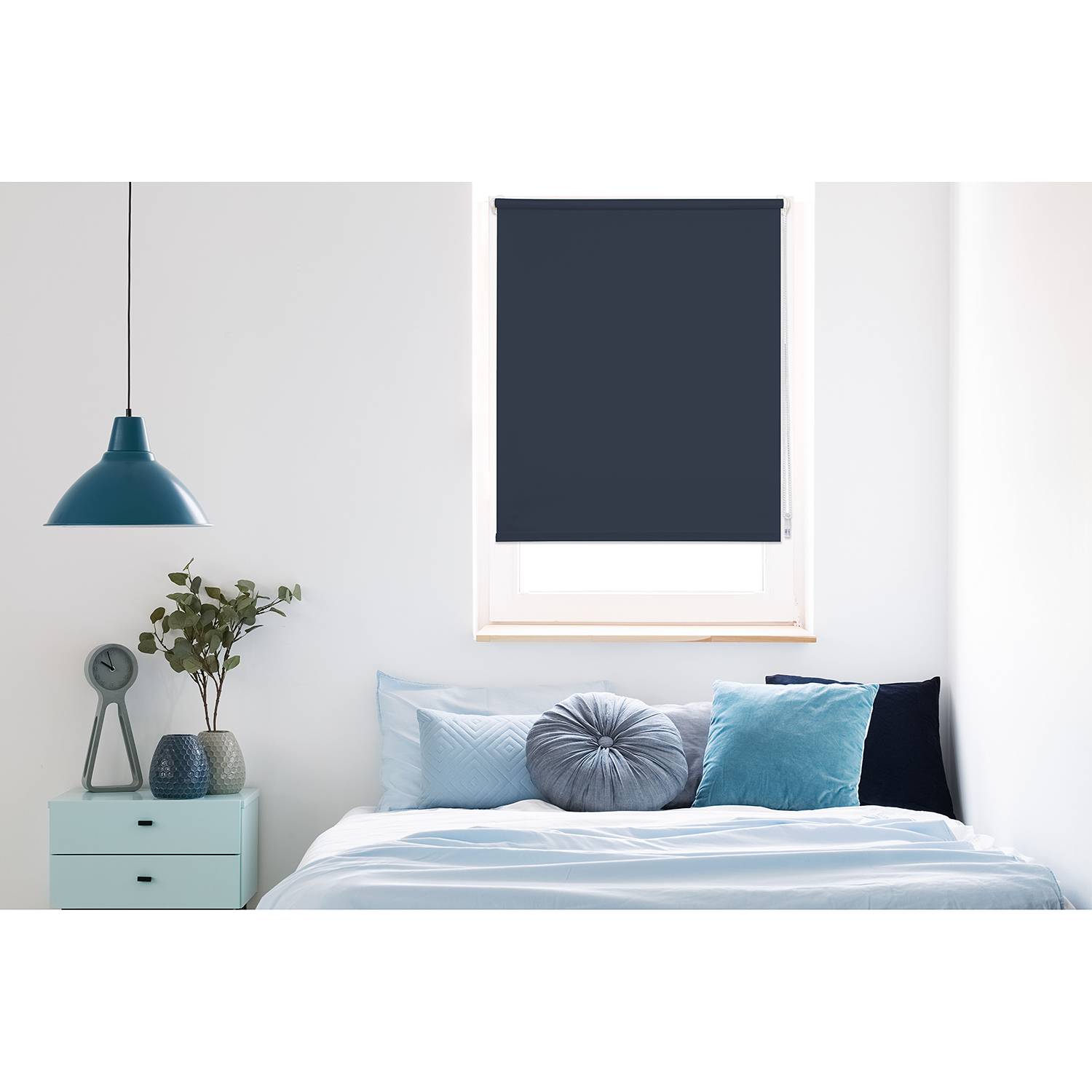 home24 Klemmfix Rollo Blickdicht 100 x 160cm Blau/Dunkelblau home24 Klemmfix Rollo Blickdicht 100 x 160cm Blau/Dunkelblau von home24