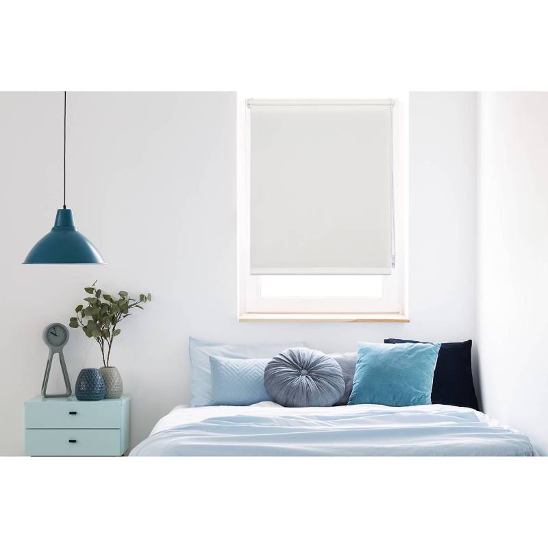 home24 Klemmfix Thermo-Rollo Win Verdunkelnd 75 x 160cm Weiß/Weiß von home24