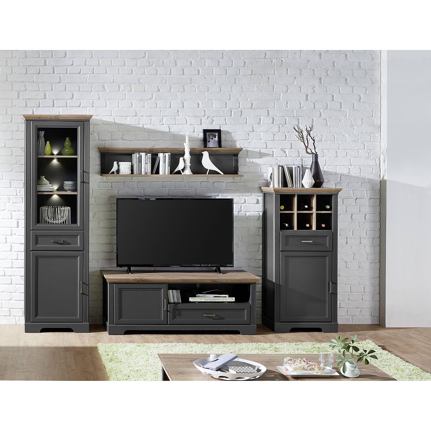 home24 Kommode 66 x 136 x 42cm Grau/Graphit home24 Kommode 66 x 136 x 42cm Grau/Graphit von home24