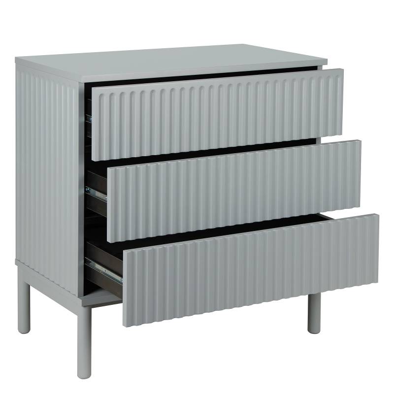 home24 Kommode 80cm Grau/Hellgrau von home24