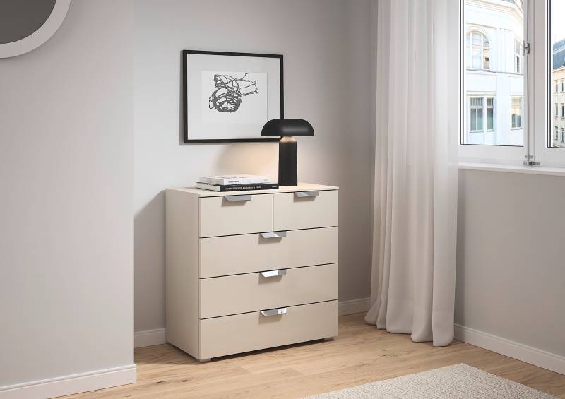 home24 Kommode Aditio mit Schubladen 80 x 81 x 42cm Beige/Glas Champagner/Champagner Silber home24 Kommode Aditio mit Schubladen 80 x 81 x 42cm Beige/Glas Champagner/Champagner Silber von home24