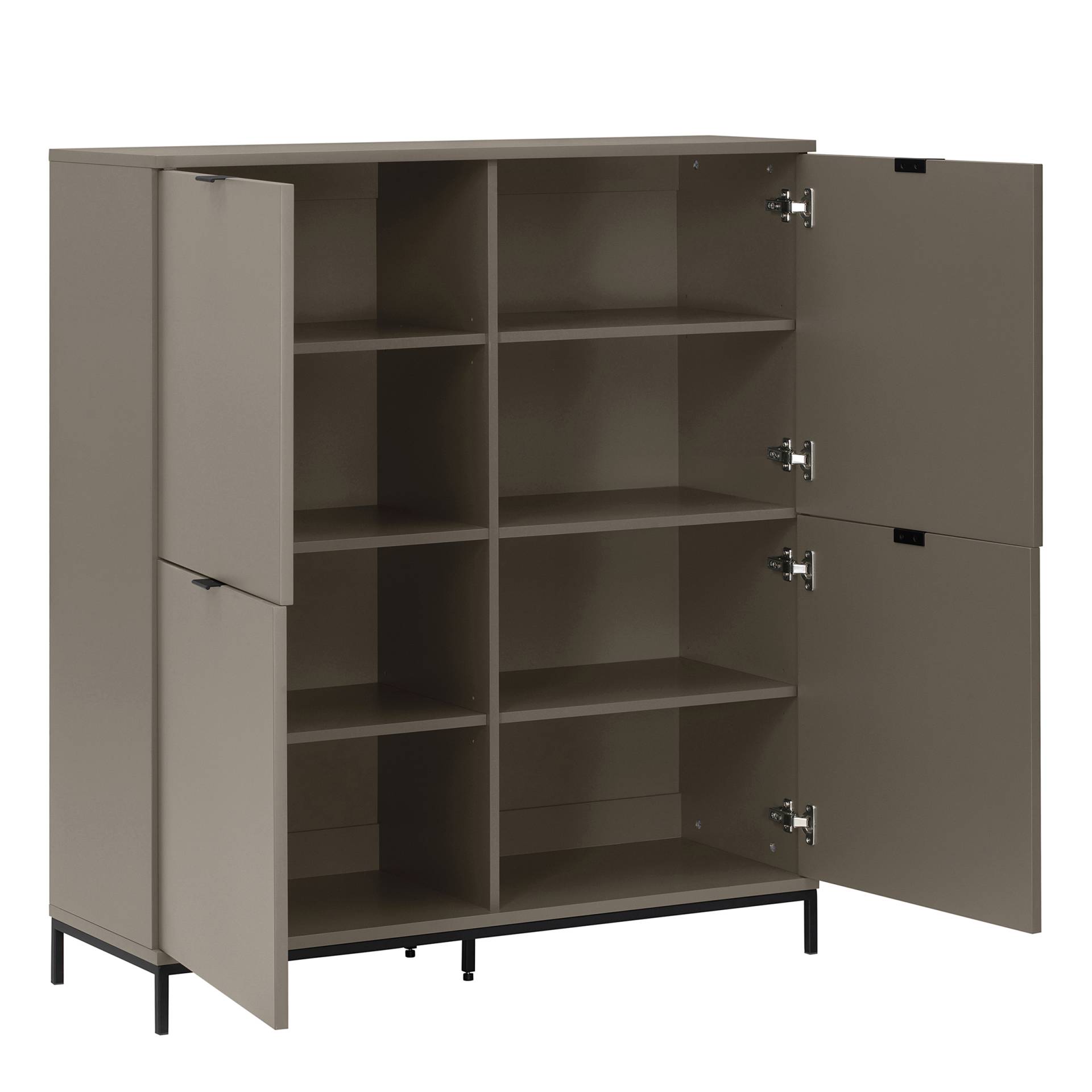 home24 Highboard HARMA 110 x 124 x 40cm Braun von home24