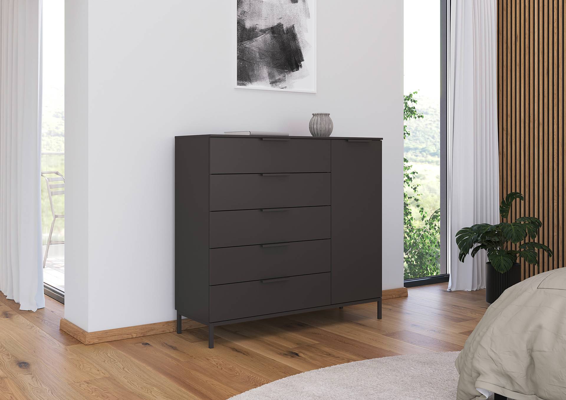 home24 Kommode mit Gestell & 1 Tür 120 x 111 x 42cm Grau home24 Kommode mit Gestell & 1 Tür 120 x 111 x 42cm Grau von home24