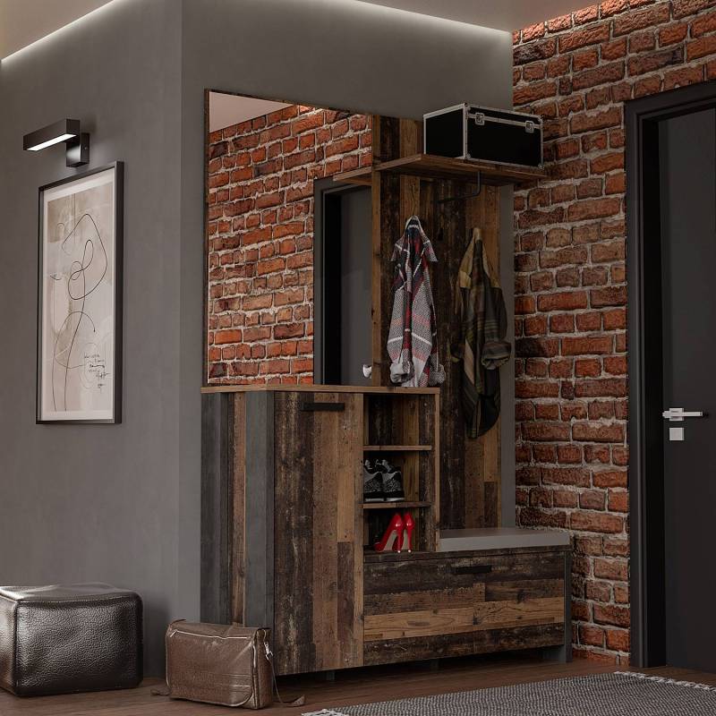 home24 Kompaktgarderobe 132 x 201 x 42cm Braun home24 Kompaktgarderobe 132 x 201 x 42cm Braun von home24