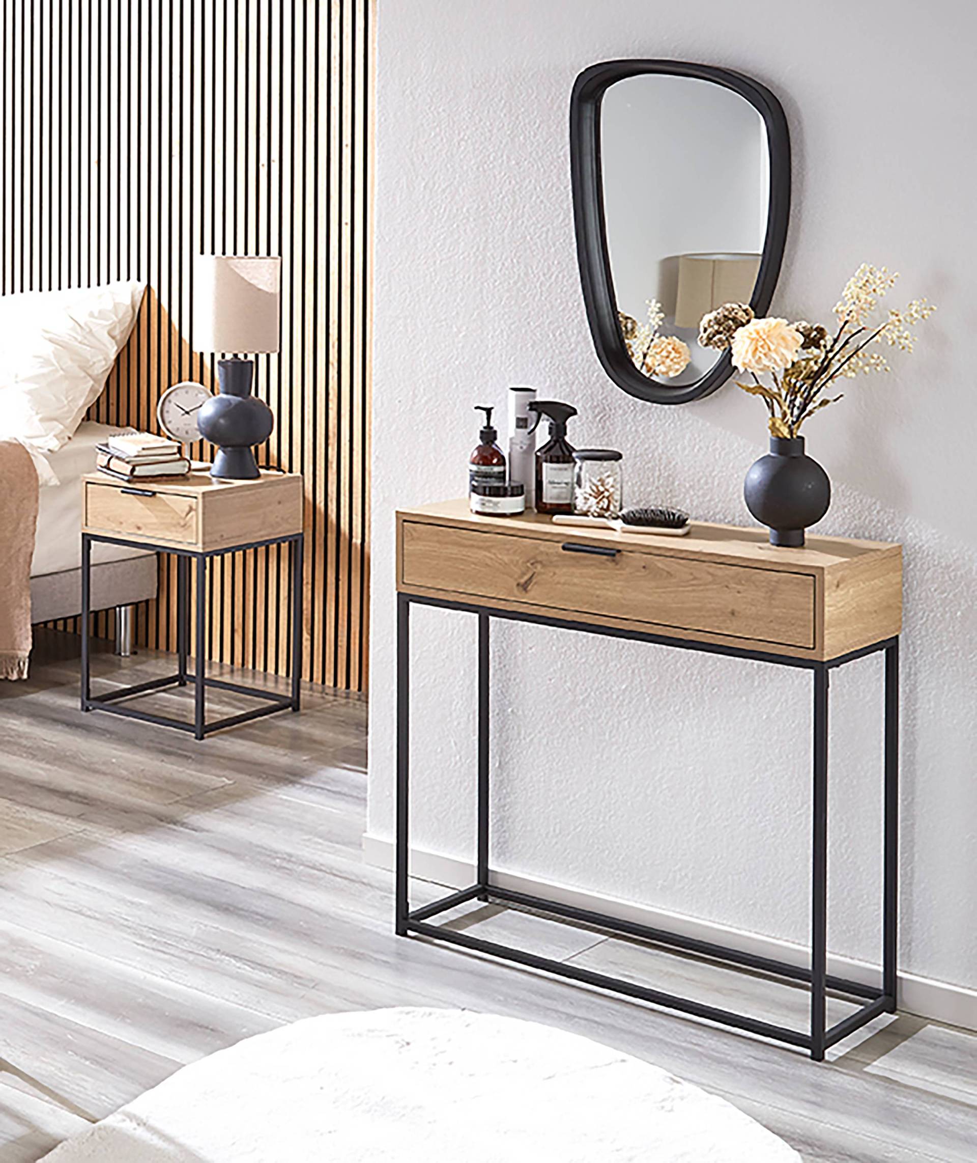 home24 Konsolentisch Malmö 80 x 77 x 28cm Braun von home24