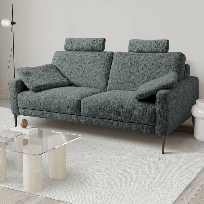 home24 Kopfstütze Grau Strukturstoff Trinu 52 x 14 x 14cm Modern von home24