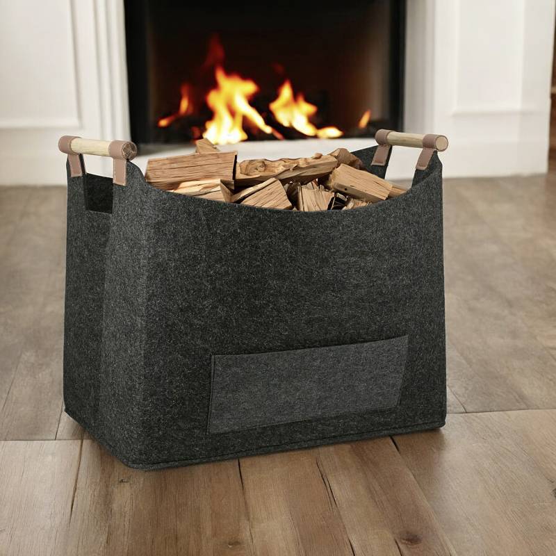 home24 Korb Mogup 45 x 40 x 32cm Grau von home24