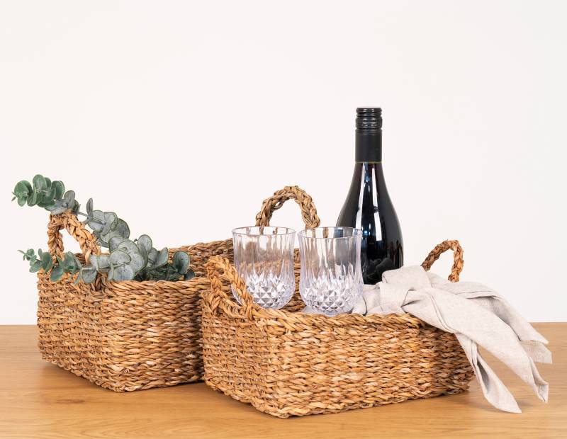 home24 Korb-Set Morella 2-teilig 23 x 13 x 32cm Braun von home24