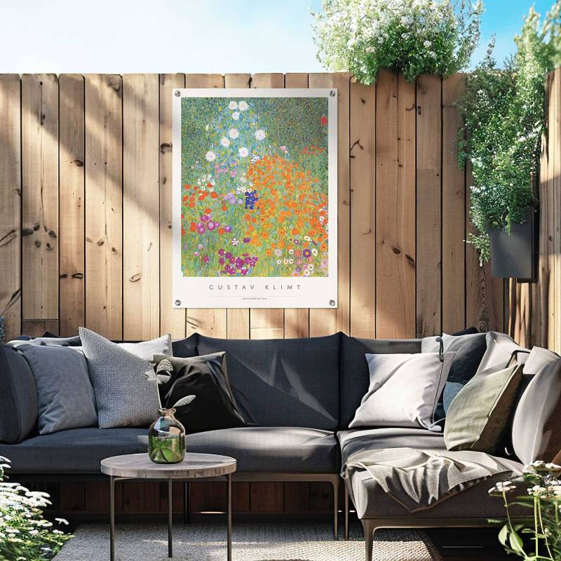 home24 Outdoor-Poster Gustav Klimt Bauerngarten PVC Multicolor/Multicolor 60 x 80 x 0cm von home24