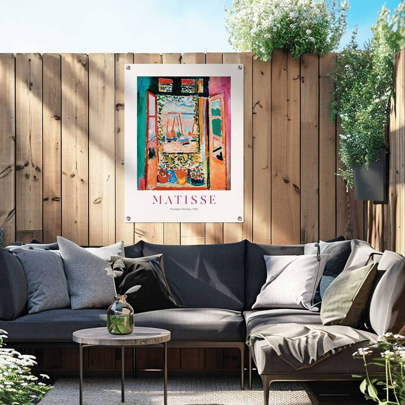 home24 Outdoor-Poster Henri Matisse Window PVC Multicolor/Multicolor 60 x 80 x 0cm von home24