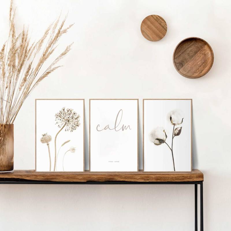 home24 Kunstdruck Trockene Blumen 3er-Set MDF - Mitteldichte Holfaserplatte Beige/Beige/Weiß 20 x 30 x 1cm home24 Kunstdruck Trockene Blumen 3er-Set MDF - Mitteldichte Holfaserplatte Beige/Beige/Weiß 20 x 30 x 1cm von home24