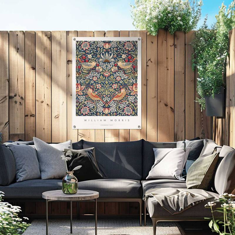 home24 Kunstdruck William Morris Erdbeerdieb PVC Multicolor/Multicolor 60 x 80 x 0cm von home24