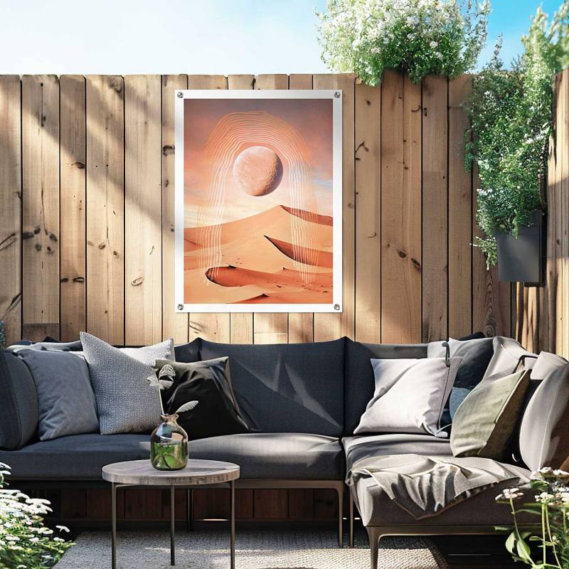 home24 Outdoor-Poster Wüste PVC Braun/Braun 60 x 80 x 0cm von home24