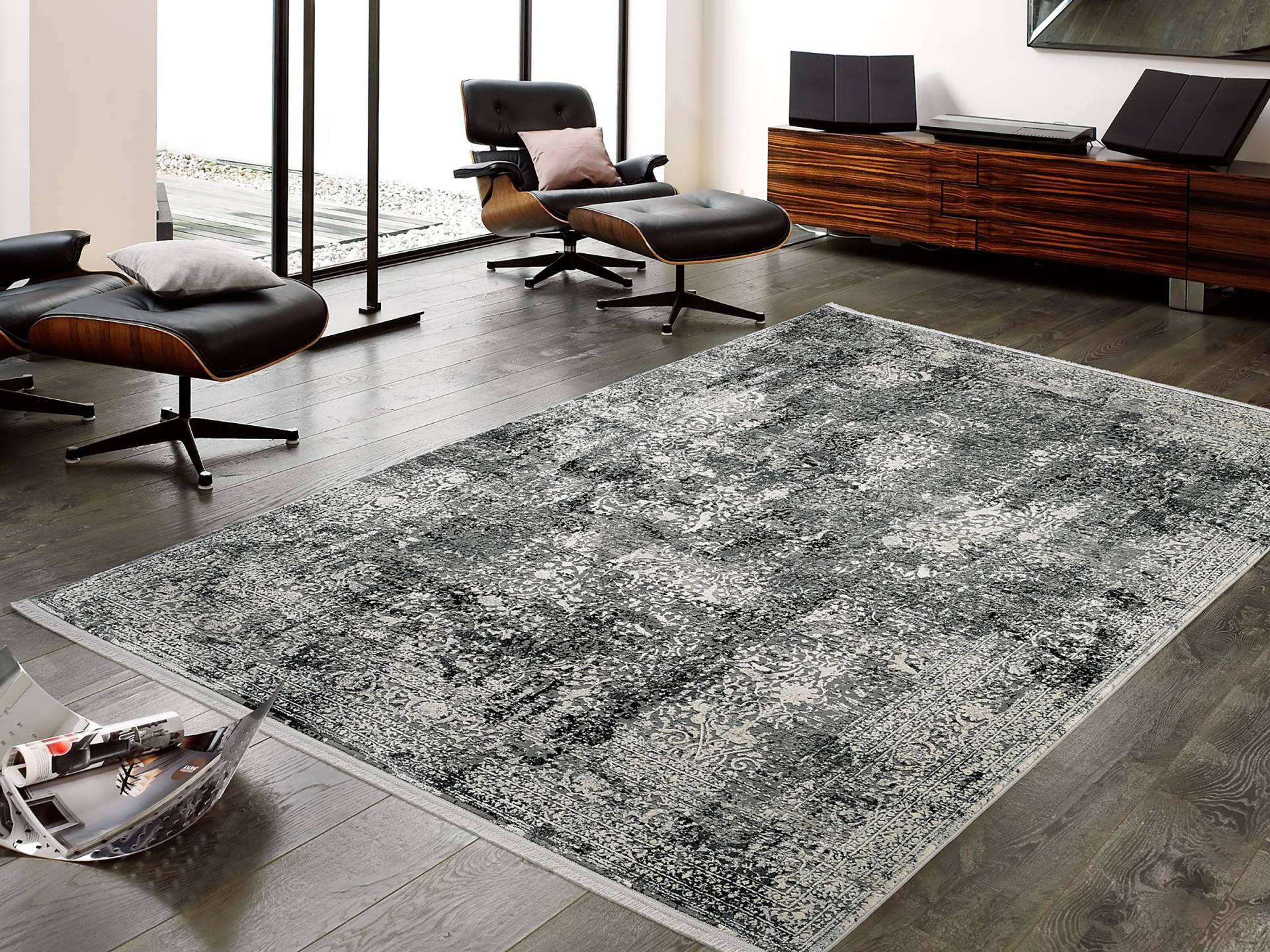 home24 Kurzflorteppich Auroras Elegance Grau/Dunkelgrau 300 x 400cm Mischgewebe home24 Kurzflorteppich Auroras Elegance Grau/Dunkelgrau 300 x 400cm Mischgewebe von home24