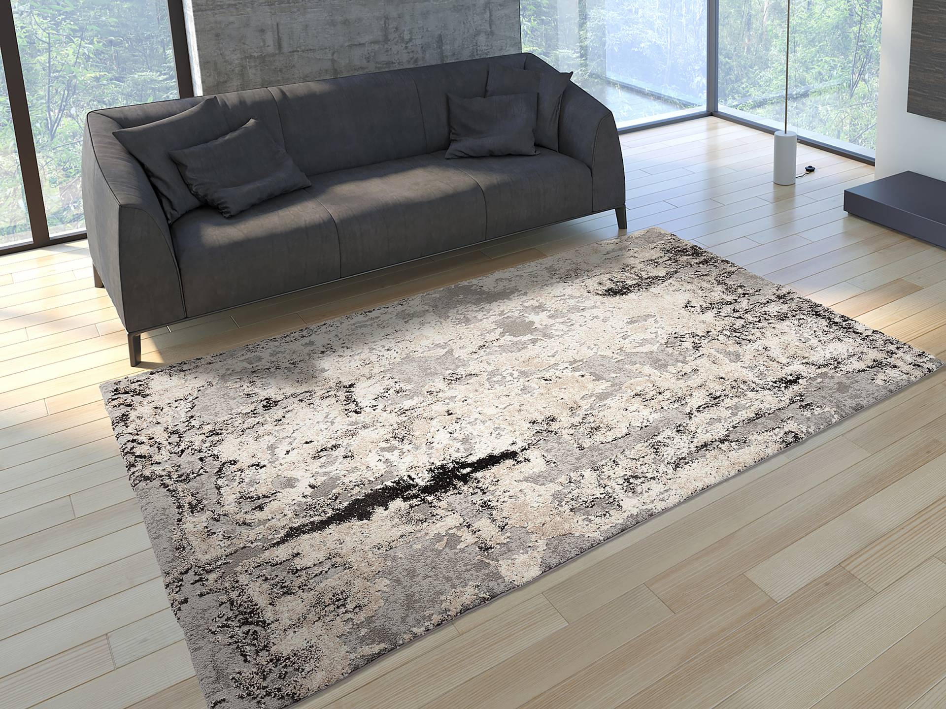 home24 Kurzflorteppich Echo Stream Grau/Beige/Beige/Hellgrau 200 x 250cm Mischgewebe home24 Kurzflorteppich Echo Stream Grau/Beige/Beige/Hellgrau 200 x 250cm Mischgewebe von home24