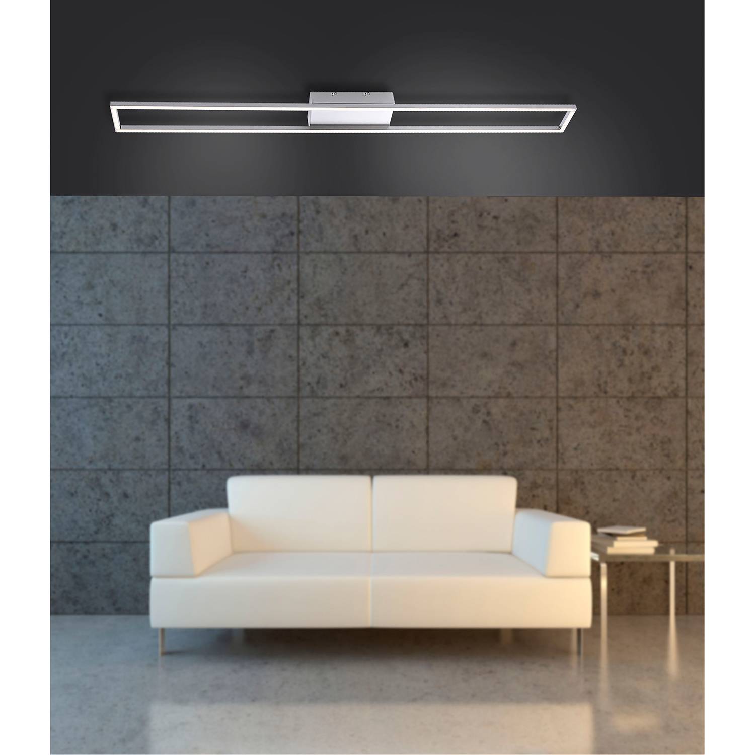 home24 LED-Deckenleuchte Inigo I 110 x 6 x 10cm Silber Stahl, gebürstet Nicht austauschbare LEDs home24 LED-Deckenleuchte Inigo I 110 x 6 x 10cm Silber Stahl, gebürstet Nicht austauschbare LEDs von home24