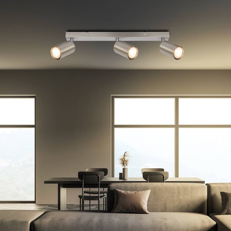 home24 LED Deckenleuchte Spot Tib Ø 0cm Silber/Silber 3 Material: Metall Metallart: Aluminium Oberfläche Metall: Gebürstet GU10 home24 LED Deckenleuchte Spot Tib Ø 0cm Silber/Silber 3 Material: Metall Metallart: Aluminium Oberfläche Metall: Gebürstet GU10 von home24