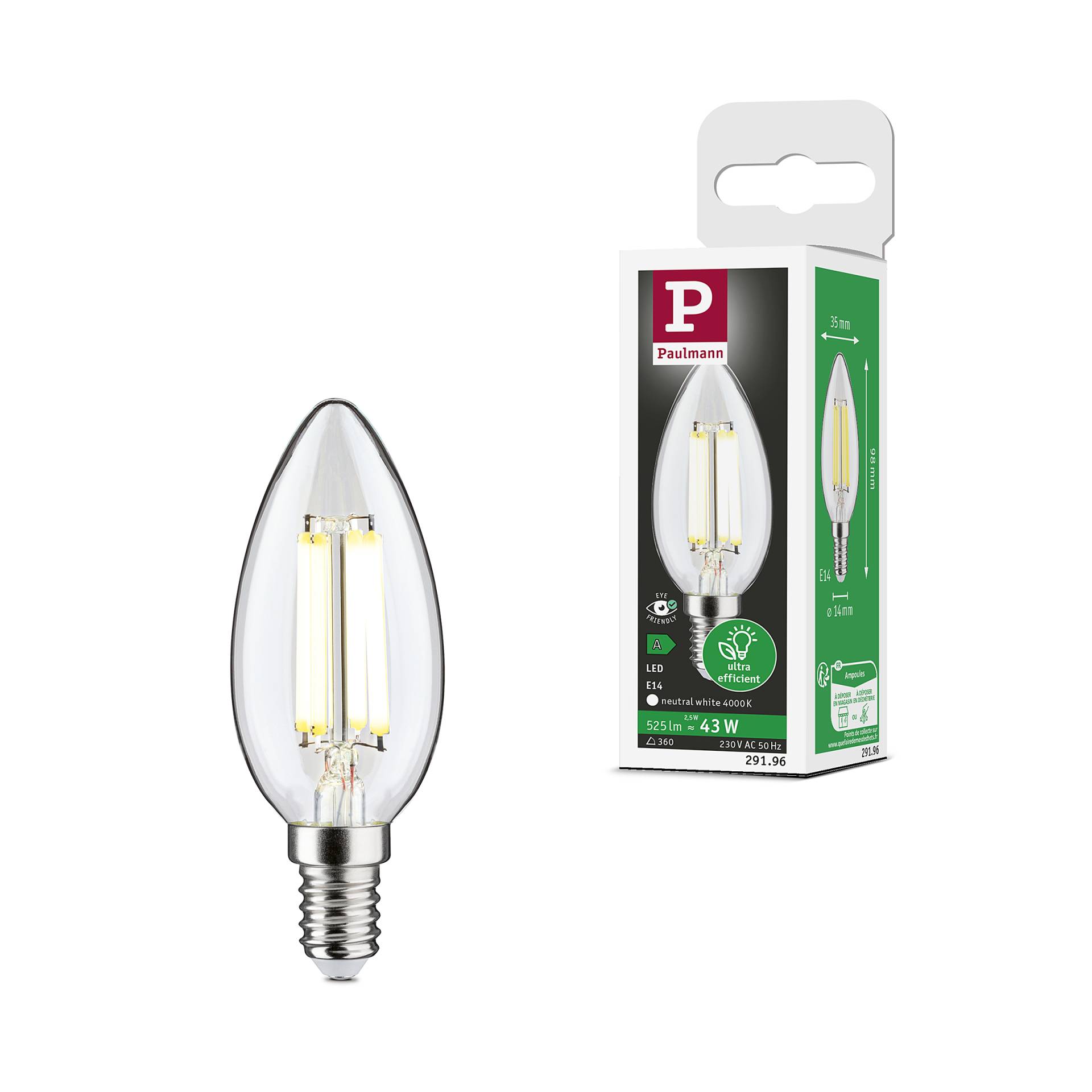 home24 LED-Leuchtmittel Eco-Line Kerze Ø 3cm Durchsichtig home24 LED-Leuchtmittel Eco-Line Kerze Ø 3cm Durchsichtig von home24