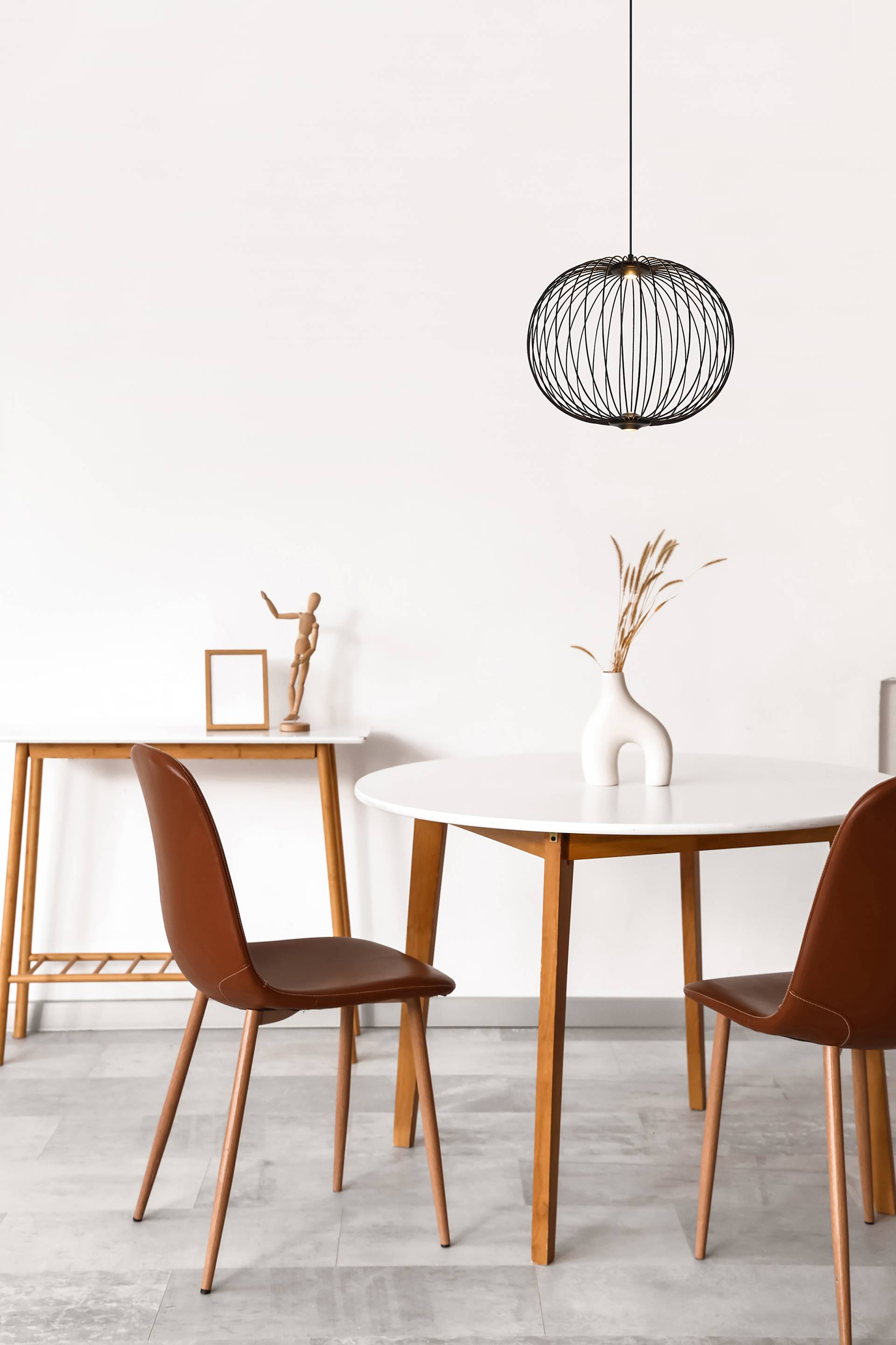 home24 LED-Pendelleuchte Galway Typ C Ø 50cm Schwarz/Schwarz Material: Metall Oberfläche Metall: Lackiert Nicht austauschbare LEDs LED-Platine von home24