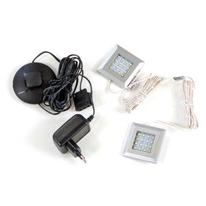 home24 LED-Spot Porog 2er-Set Typ B 1 x 1 x 1cm Silber Aluminium von home24