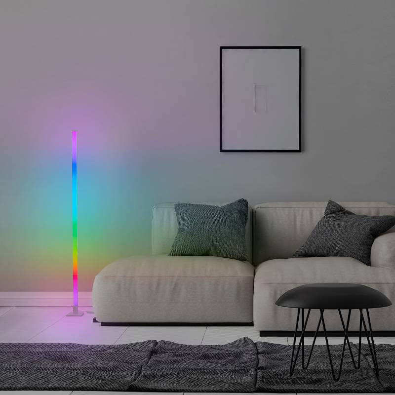 home24 LED-Stehleuchte 13 x 150 x 13cm Weiß/Weiß Polypropylen LED LED-Platine von home24