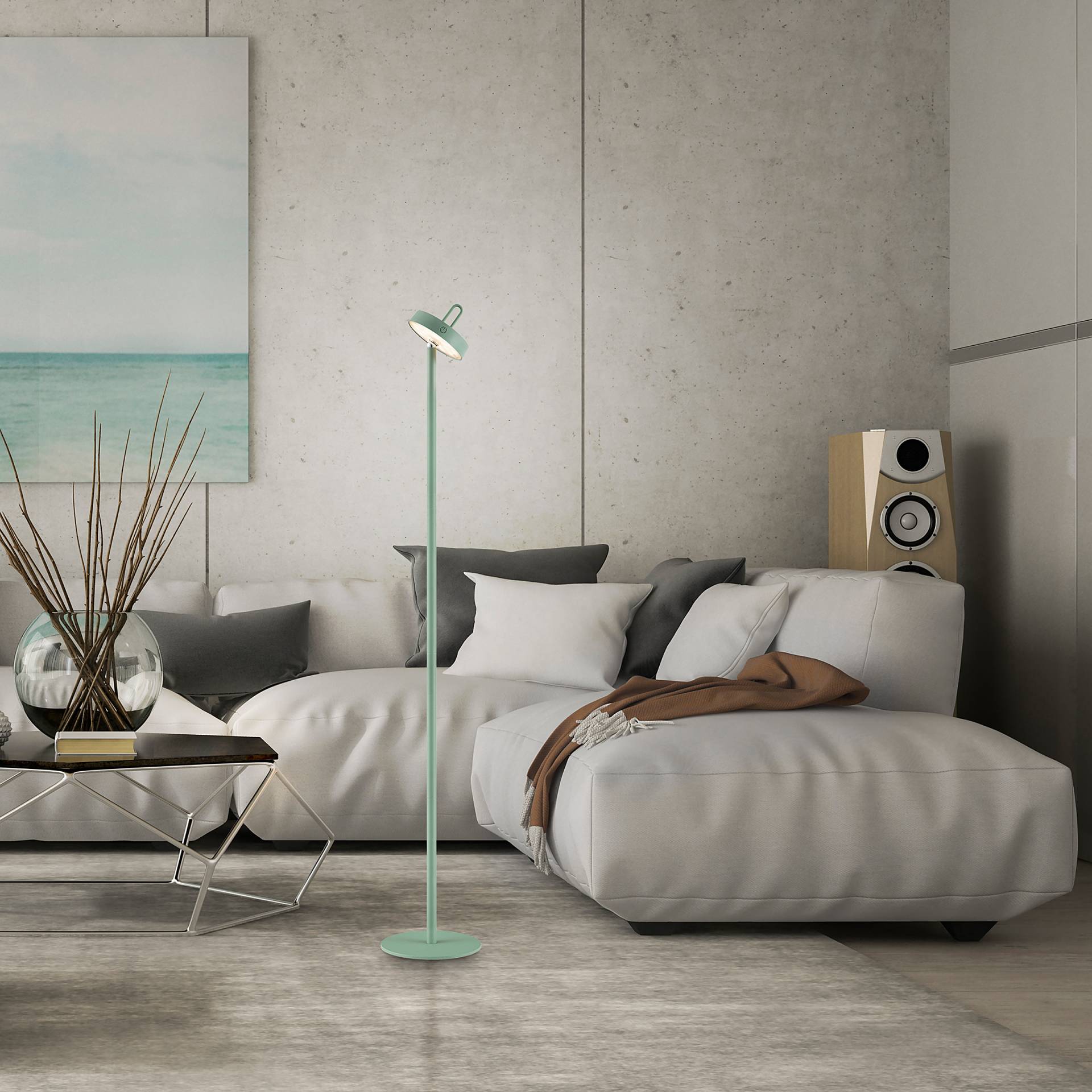 home24 LED-Stehleuchte 18 x 18 x 125cm Grün/Mintgrün Eisen, lackiert LED LED-Platine home24 LED-Stehleuchte 18 x 18 x 125cm Grün/Mintgrün Eisen, lackiert LED LED-Platine von home24