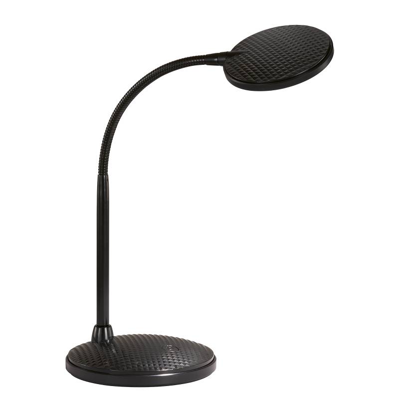 home24 LED-Tischleuchte 15 x 37 x 22cm Schwarz/Schwarz Kunststoff LED-Platine von home24