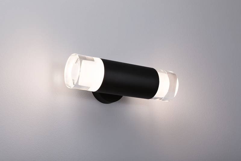 home24 LED-Wandleuchte 9 x 27 x 12cm Schwarz 2 Aluminium, lackiert Acrylglas LED-Platine von home24