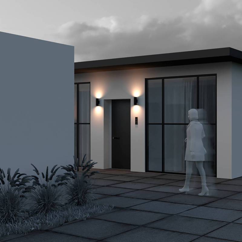 home24 LED-Wandleuchte Shim 12 x 24 x 9cm Grau von home24