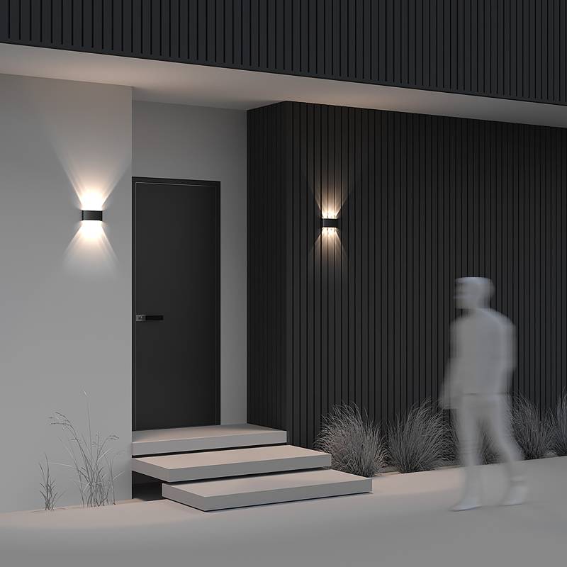 home24 LED-Wandleuchte Strato 17 x 8 x 4cm Schwarz von home24