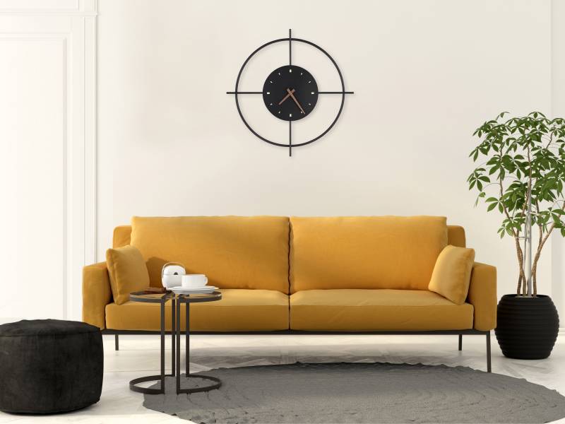 home24 LED-Wanduhr mit Beleuchtung Typ B Ø 50cm Schwarz/Weiß Kunststoffart: Acrylglas Material: Metall, Kunststoff Metallart: Eisen Oberfläche Metall: von home24