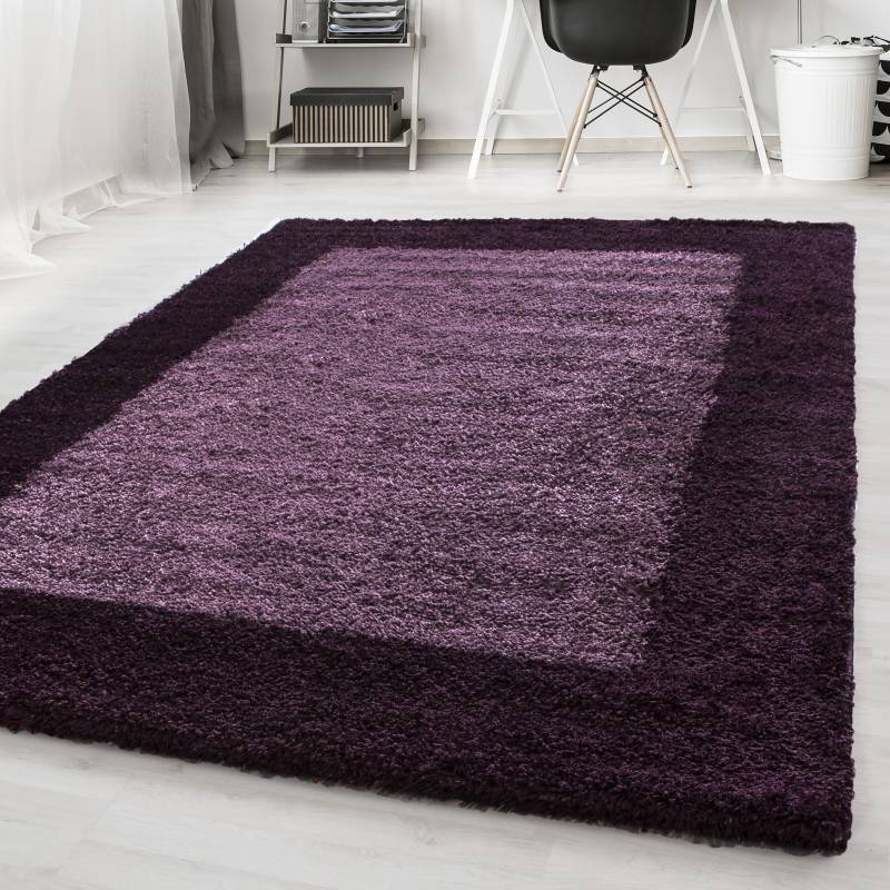 home24 Läufer Life Typ A 80 x 3 x 250cm Violett/Violett von home24