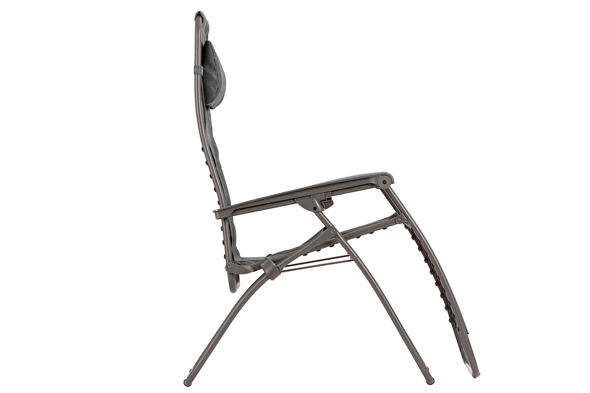home24 Liegestuhl Relax Light mit Klappfunktion Bezug: Batyline Gestell: Stahl, pulverbeschichtet Schwarz/Schwarz 67 x 163 x 81cm von home24