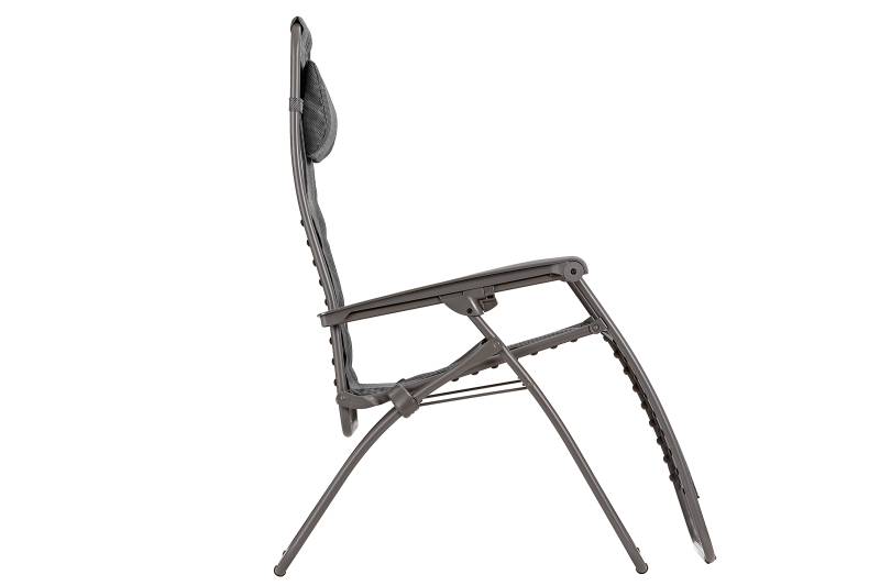 home24 Liegestuhl Relax Light mit Klappfunktion Bezug: Batyline Gestell: Stahl, pulverbeschichtet Schwarz/Schwarz 67 x 163 x 81cm von home24