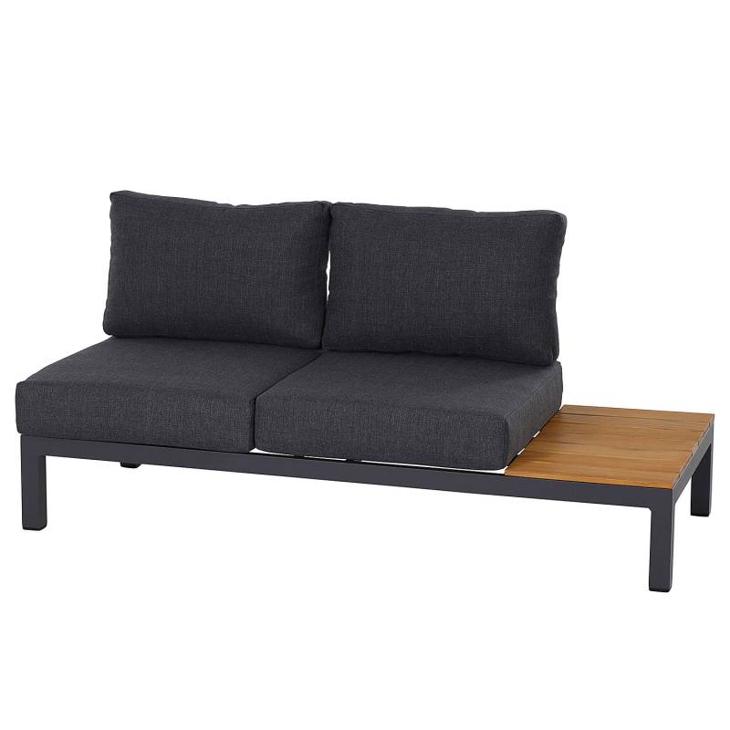 home24 Lounge Set Brighton 166 x 69 x 76cm Braun/Grau/Grau/Braun von home24