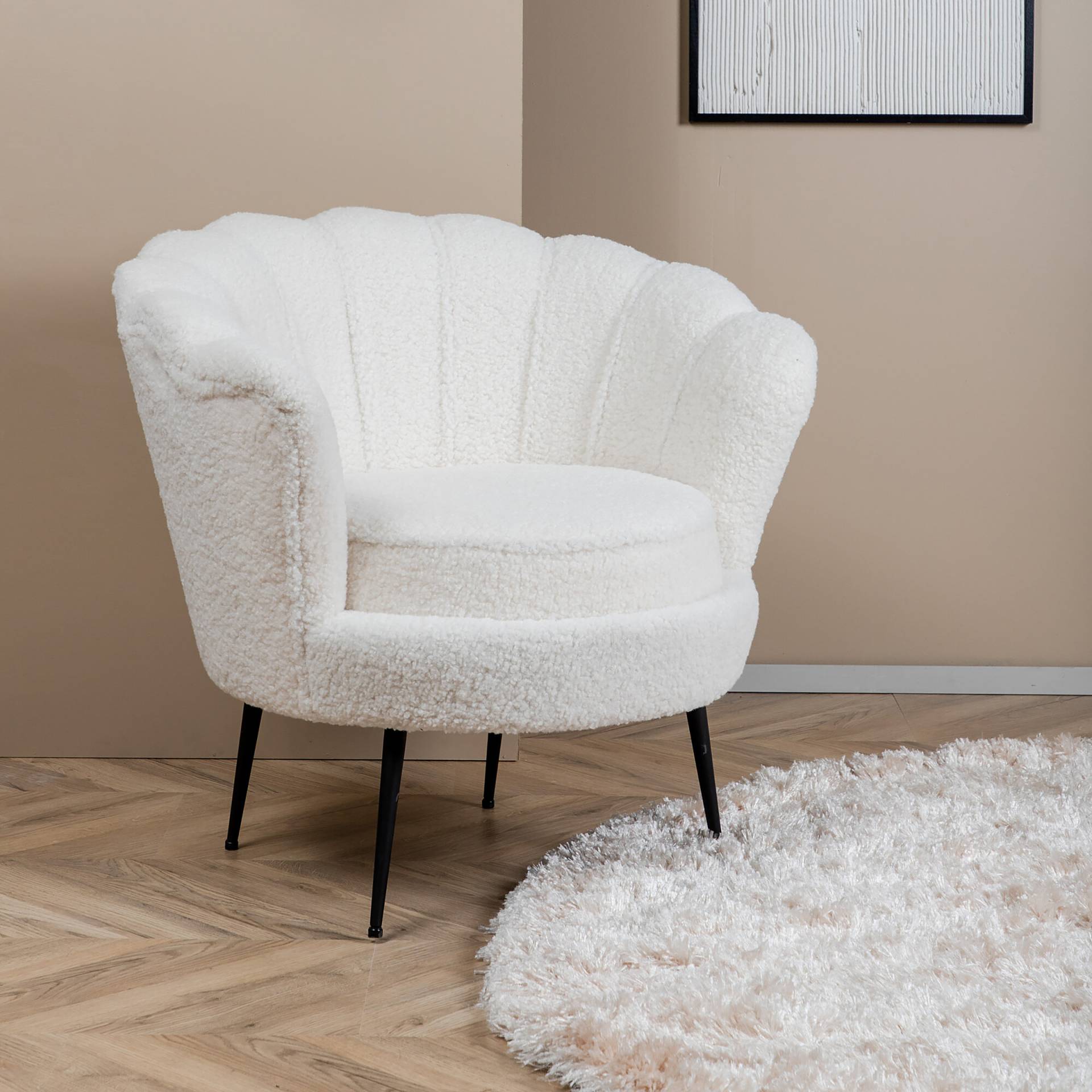 home24 Loungesessel Calais Weiß/Weiß Teddystoff 83 x 76 x 77cm home24 Loungesessel Calais Weiß/Weiß Teddystoff 83 x 76 x 77cm von home24