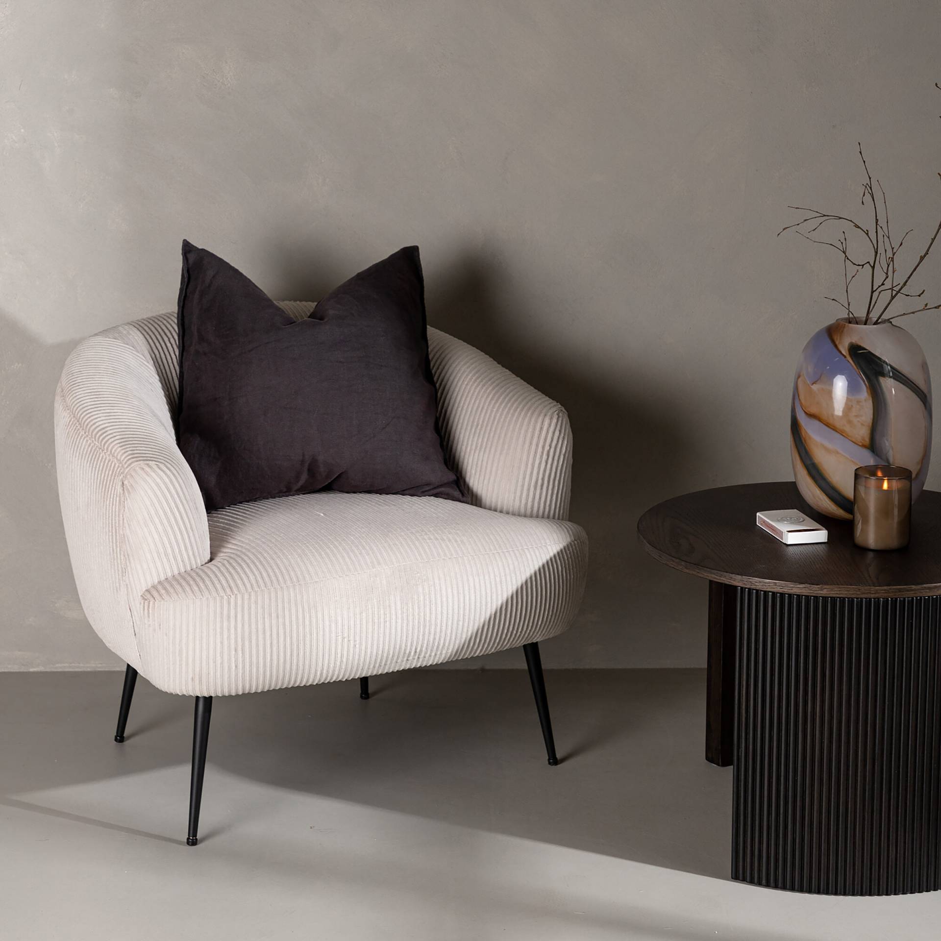 home24 Loungesessel Derry Beige/Weiß Cord 70 x 69 x 79cm home24 Loungesessel Derry Beige/Weiß Cord 70 x 69 x 79cm von home24