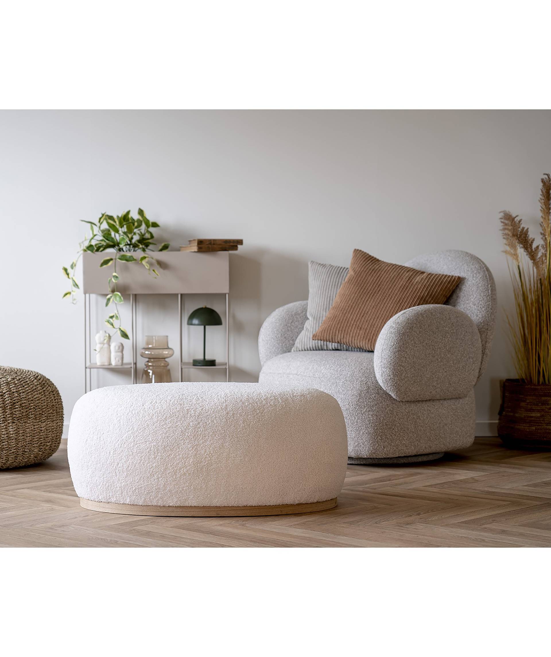 home24 Loungesessel Grau Bouclé 85 x 81 x 87cm home24 Loungesessel Grau Bouclé 85 x 81 x 87cm von home24