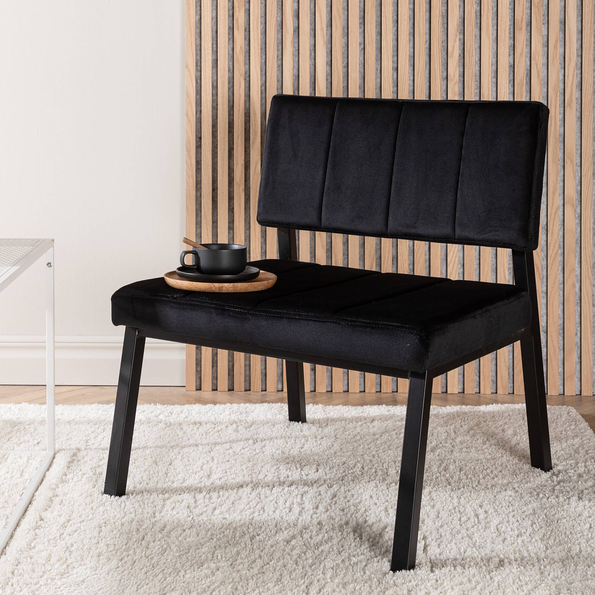 home24 Loungesessel Monett Schwarz Samt 66 x 74 x 64cm home24 Loungesessel Monett Schwarz Samt 66 x 74 x 64cm von home24