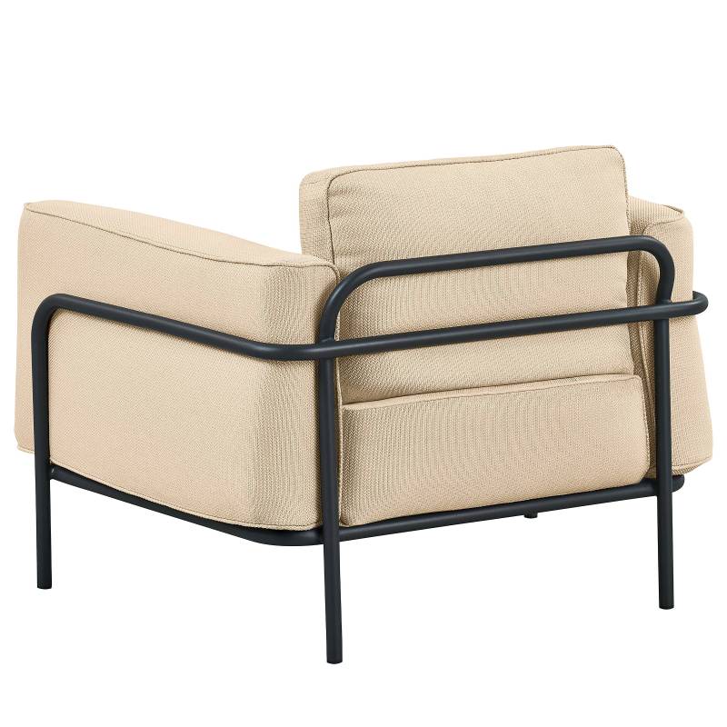 home24 Outdoor-Sessel Mura 100 x 76 x 88cm Beige/Beige von home24