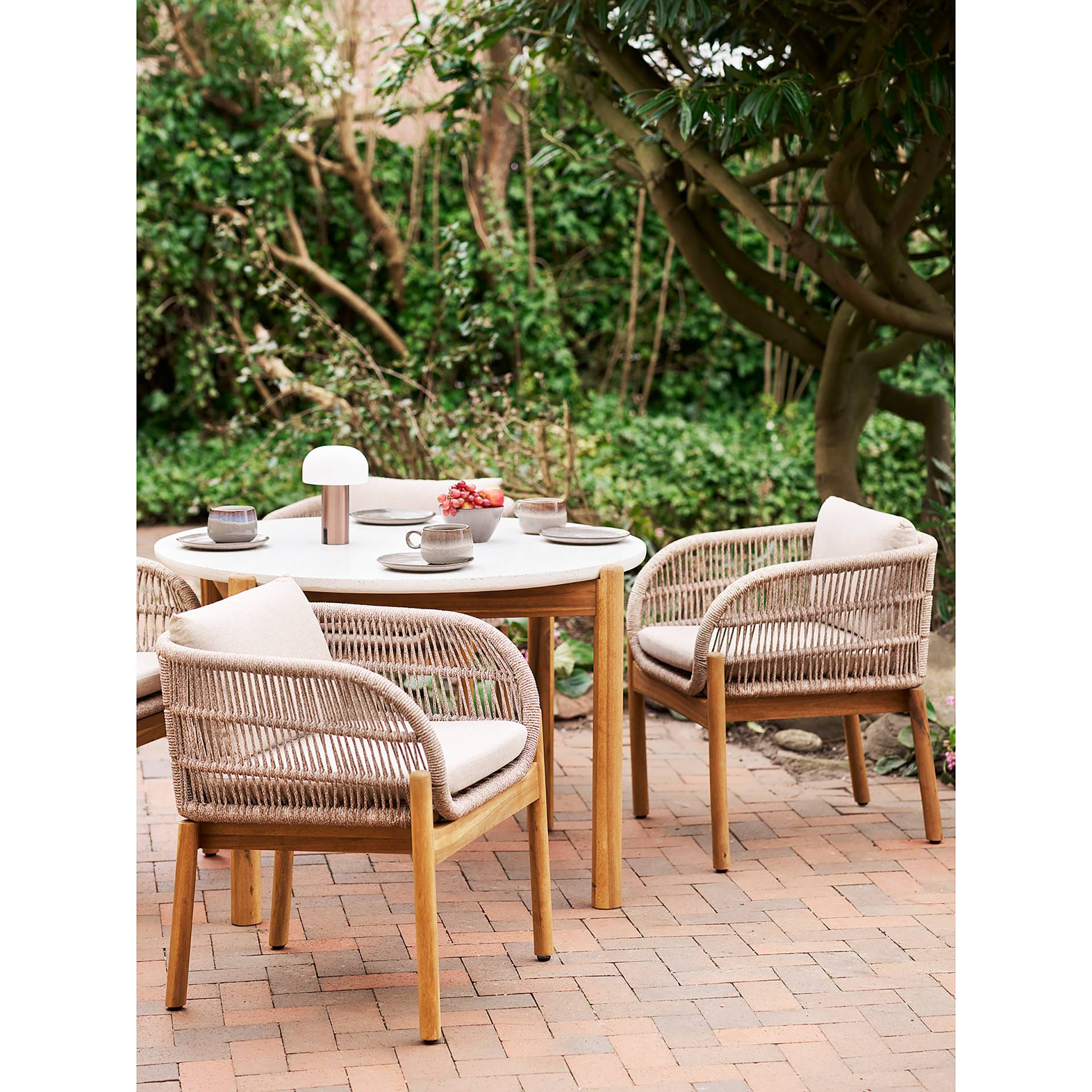 home24 Loungesessel Terracina 2er-Set 65 x 71 x 65cm Braun/Beige von home24
