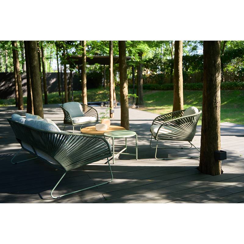 home24 Loungeset Novella 5-teilig 162 x 73 x 78cm Grün/Grau/Pistaziengrün von home24