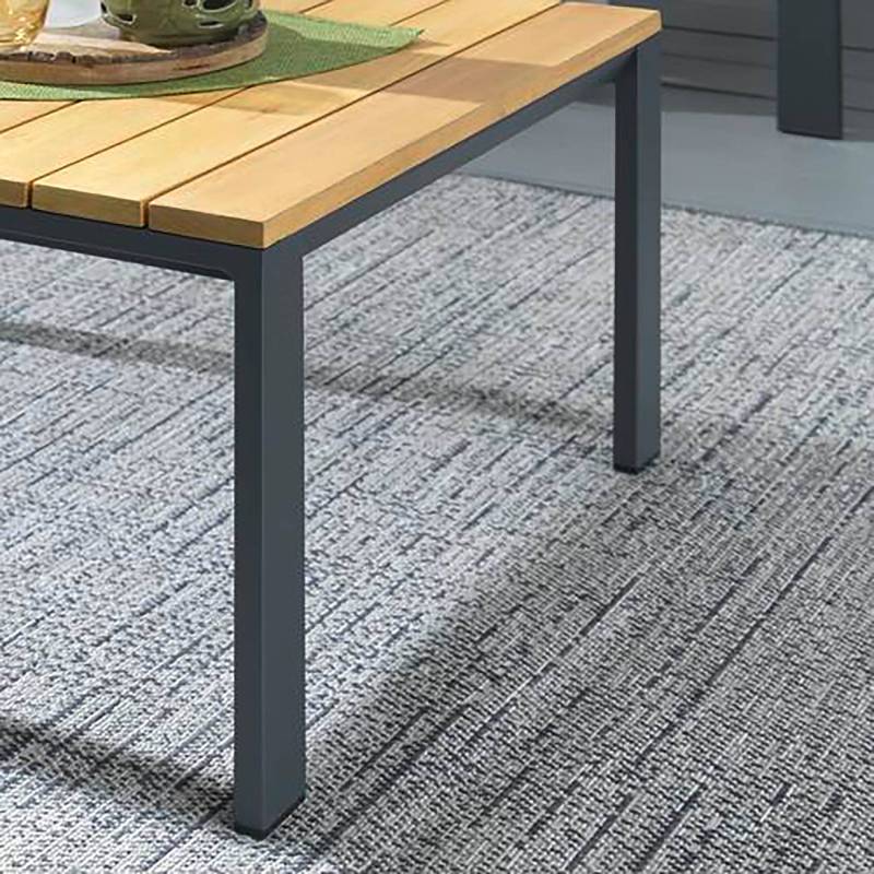 home24 Loungetisch Aviel Polyester 65 x 40 x 65cm Braun/Grau von home24