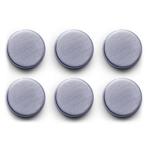 home24 Magnete Relleno 6er-Set Edelstahl, gebürstet Silber 5 x 0 x 2cm von home24