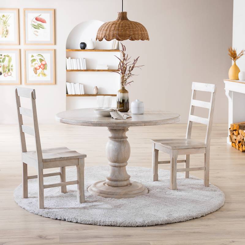 home24 Massiver Esszimmerstuhl Gimona 45 x 108 x 45cm Weiß home24 Massiver Esszimmerstuhl Gimona 45 x 108 x 45cm Weiß von home24