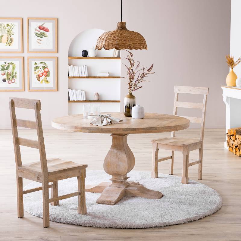 home24 Massiver Esszimmerstuhl Thuggi 45 x 108 x 45cm Weiß/Weiß home24 Massiver Esszimmerstuhl Thuggi 45 x 108 x 45cm Weiß/Weiß von home24