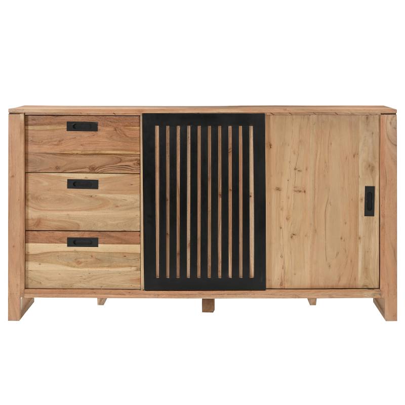 home24 Massives Sideboard Avaio 160 x 90 x 40cm Braun/Beige von home24