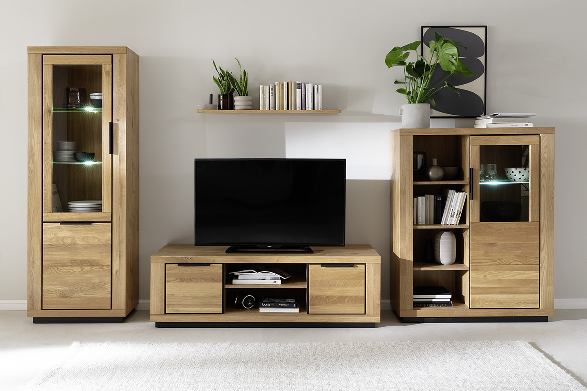 home24 TV-Lowboard 163 cm Front: Massivholz Eiche, geölt Korpus: MDF Mitteldichte Holzfaserplatte , foliert Braun 163 x 52 x 54cm home24 TV-Lowboard 163 cm Front: Massivholz Eiche, geölt Korpus: MDF Mitteldichte Holzfaserplatte , foliert Braun 163 x 52 x 54cm von home24