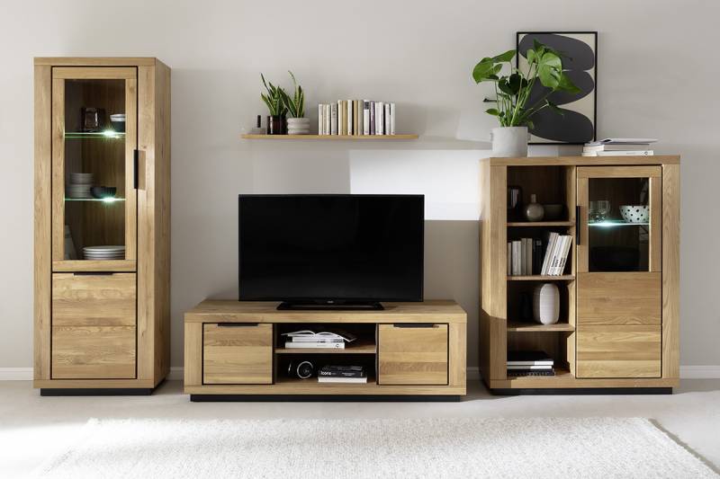 home24 TV-Lowboard 163 cm Front: Massivholz Eiche, geölt Korpus: MDF Mitteldichte Holzfaserplatte , foliert Braun 163 x 52 x 54cm home24 TV-Lowboard 163 cm Front: Massivholz Eiche, geölt Korpus: MDF Mitteldichte Holzfaserplatte , foliert Braun 163 x 52 x 54cm von home24